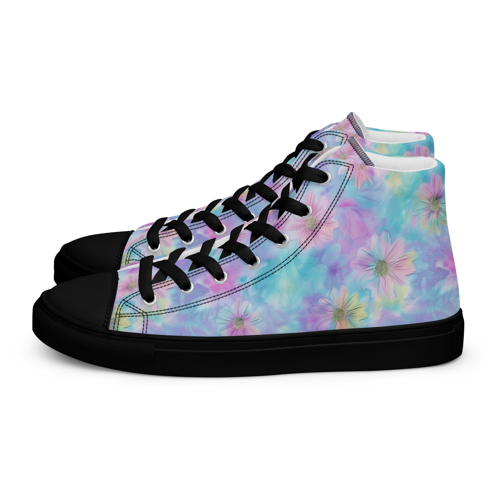 Women's Hightop Canvas Shoe Colour Gardens selling Harlequin